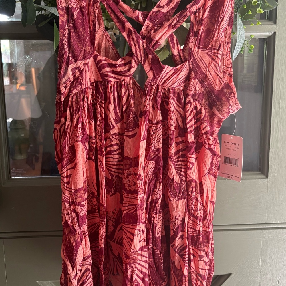 Free People Cherry Combo Sleeveless Top - Picture 2 of 4